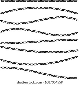 Black chain shape set