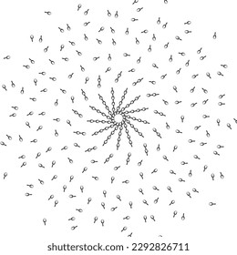 Black chain vector with many styles 