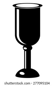 Black chalice vector icon