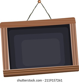 Black chalk board, illustration, vector on a white background.