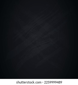 Black chalk board texture, vector background, slate background dark grey
