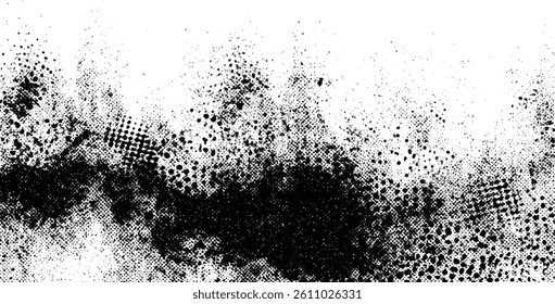 Black chalk pieces and dust flying, effect explode isolated on white Vintage grunge paper texture isolated. Old worn overlay distressed background	