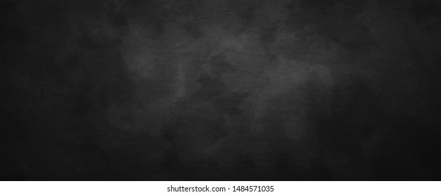 black chalkboard background vector with faint distressed soft white watercolor grunge texture style center for adding your text, old vintage black background
