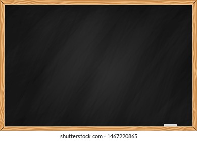 Black chalkboard background. Vector texture.