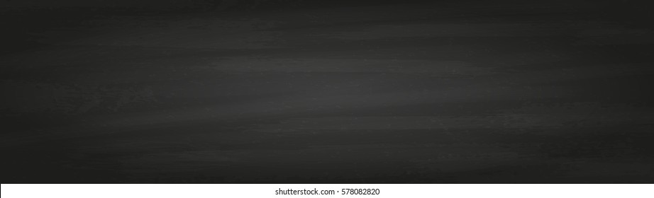 Black chalkboard background. Wide, long format good for web. Vector Illustration.