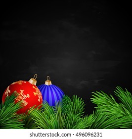 Black chalkboard for Christmas