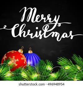 Black chalkboard for Christmas