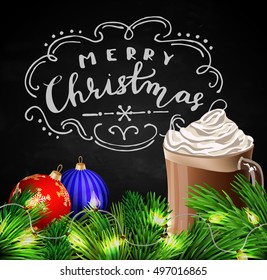 Black chalkboard for Christmas