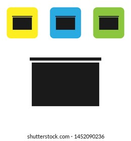 Black Chalkboard icon isolated on white background. School Blackboard sign. Set icons colorful square buttons. Vector Illustration