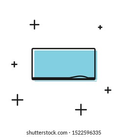 Black Chalkboard icon isolated on white background. School Blackboard sign.  Vector Illustration