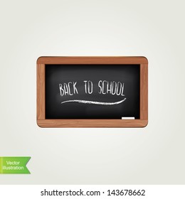 Black chalkboard isolated.Vector illustration.