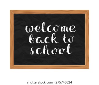 Black chalkboard over white, vector illustration, eps10