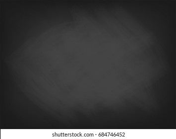 Black Chalkboard Texture. School Board Background With Traces Of Chalk. Cafe, Bakery, Restaurant Menu Template. Vector