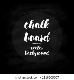 Black chalkboard. Vector background.
