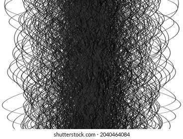 Black chaotic lines background. Hand drawn lines. Tangled chaotic pattern. Vector illustration.
