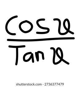 Black Charcoal Handwritten Trigonometry Mathematics