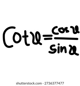 Black Charcoal Trigonometry Equations Handwritten