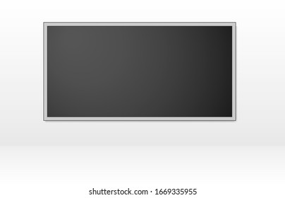 Black Chark Board on White Room Wall Background Editable Vector Template Illustration