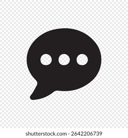 Black Chat Message Icon. Speech Bubble Vector Symbol. vector eps 10