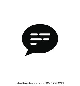 un vector de icono de charla negra