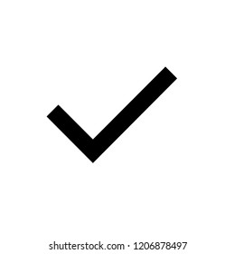 Black check icon. Vector Illustration