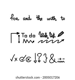 Black check mark hand drawn tick V X sign vector illustration. Checkbox chalk icon sketch checkmark good bad true false. Graphic design doodle element wish list item ampersand. Vote arrow line symbol