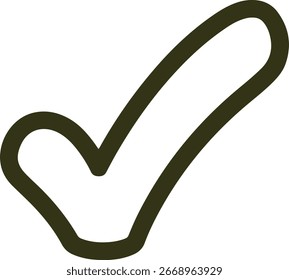 Icono de marca de verificación negra, Aprobación, éxito, confirmación, Acuerdo, validación, Ilustración vectorial de tarea completada sobre fondo blanco