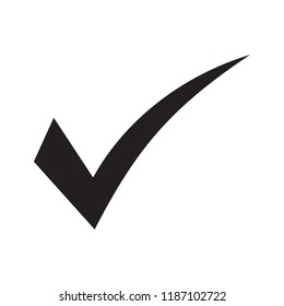 Black check mark icon. Tick symbol, tick icon vector illustration.