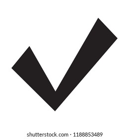 Black check mark icon. Tick symbol, tick icon vector illustration.