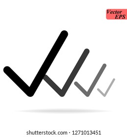 Black check mark icon. Tick symbol, tick icon vector illustration. eps10