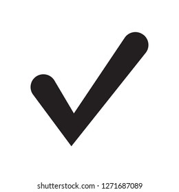 Black check mark icon. Tick symbol, tick icon vector illustration.