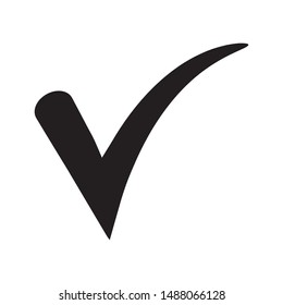 Black check mark icon. Tick symbol, tick icon vector illustration.