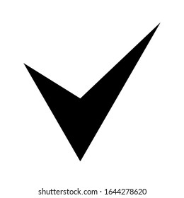 Black check mark icon, tick symbol isolated on a white background. EPS10 vector file