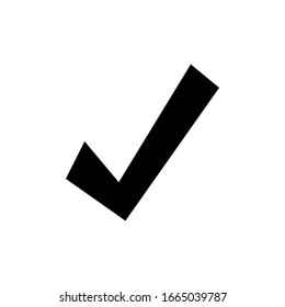 black check mark icon. tick symbol hand drawn isolated on white background. vector illustration