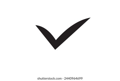Icono de marca de verificación negra. Símbolo de marca, icono de marca ilustración vectorial.