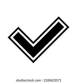 Icono de marca de verificación negra. Vector.