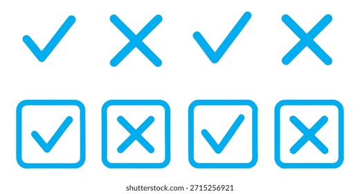 Die schwarzen Häkchensymbole sind gesetzt. Sammlung von Markierungsvektorsymbolen Symbol oder richtiges Auswahlzeichen aktiviert. Piktogramm mit Häkchen oder Kontrollkästchen. Vektorgrafik