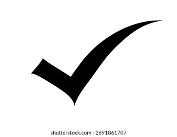 Una marca de verificación negra sobre un fondo blanco significa Aprobación y validación