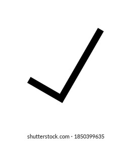 signo de marca de verificación negra aislado en fondo blanco. ilustración vectorial