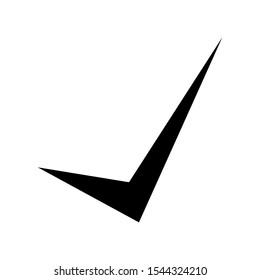 black check mark sign vector isolated on white background 