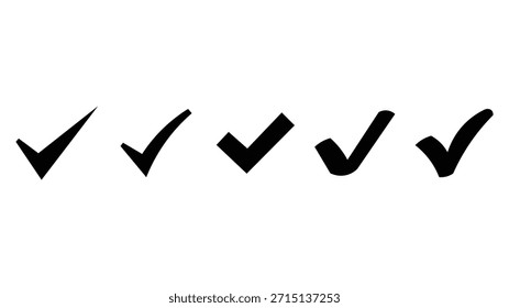 Símbolo de marca de cheque negro con aislado sobre un fondo blanco. Aprueba, acepta el signo de icono de cheque negro. 
