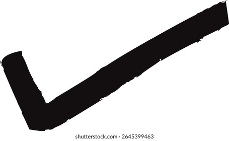 ilustração de vetor de símbolo de marca de seleção preta.