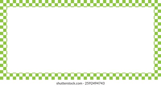 Black checkers frame. Photo frame. Vector illustration.
