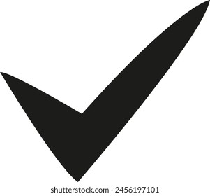 Schwarzes Häkchen-Symbol - Stock-Vektorgrafik