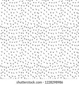 Black checkmarks abstract texture. Paint ticks hand drawn vector seamless pattern. Pencil, pen, marker ink background. Simple angle geometric shapes. Simple geometric design. Poster Print illustration
