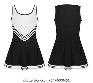 Black cheerleaders dress. vector illustration