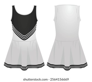 Black cheerleaders dress. vector illustration