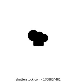 Black Chef cap icon isolated on white. Cooking cap. Menu card. Bakery Logo. Flat vector illustration. 