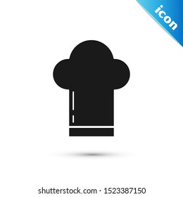 Black Chef hat icon isolated on white background. Cooking symbol. Cooks hat.  Vector Illustration