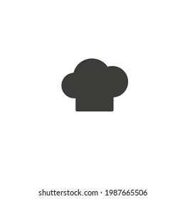 Black chef hat icon on white background. Vector illustration isolated on white background. eps10